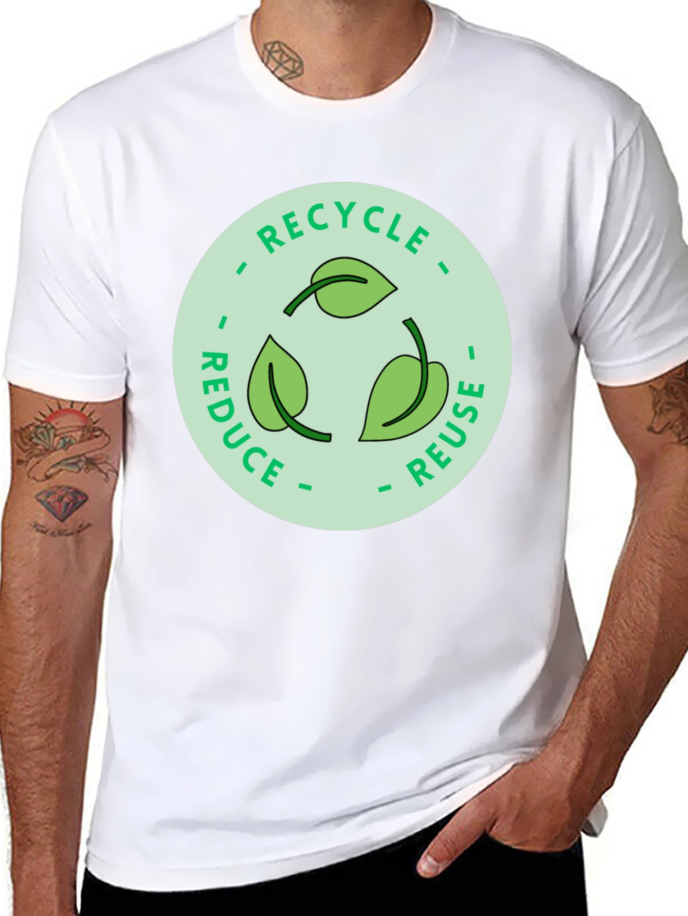 Eco-Friendly Recycle Reduce Reuse Graphic Tee