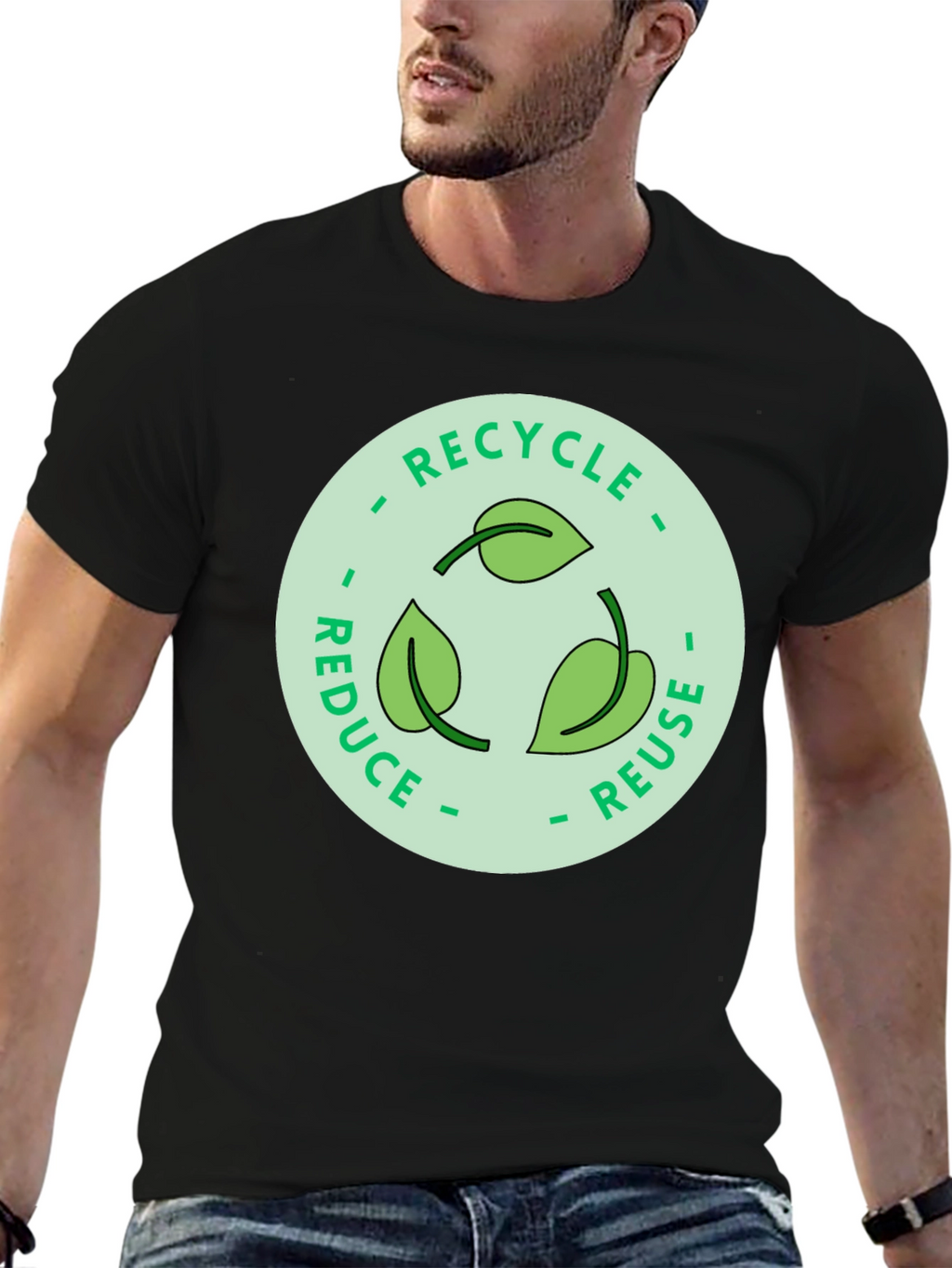 Eco-Friendly Recycle Reduce Reuse Graphic Tee