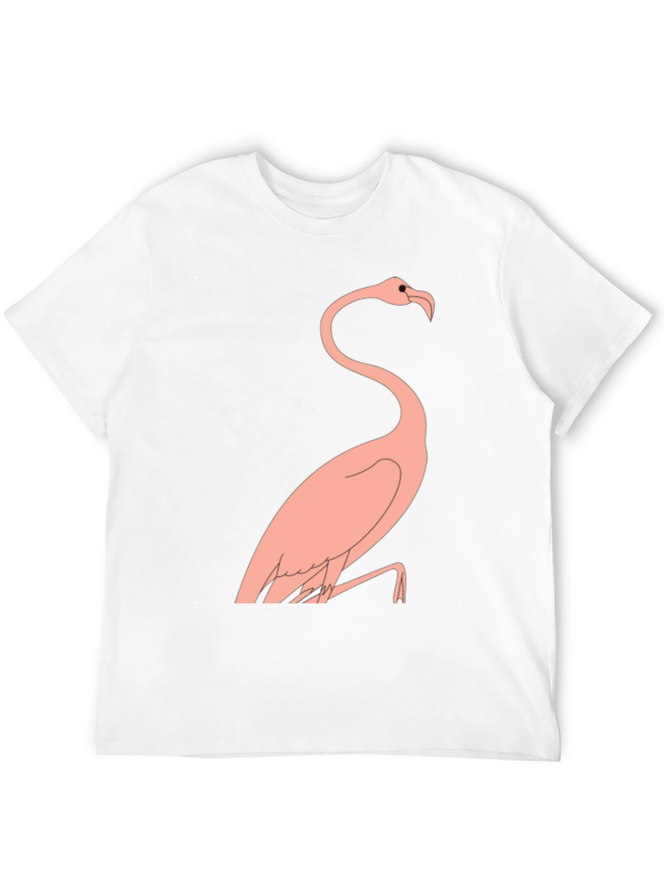Mens Black T-Shirt with Flamingo Design