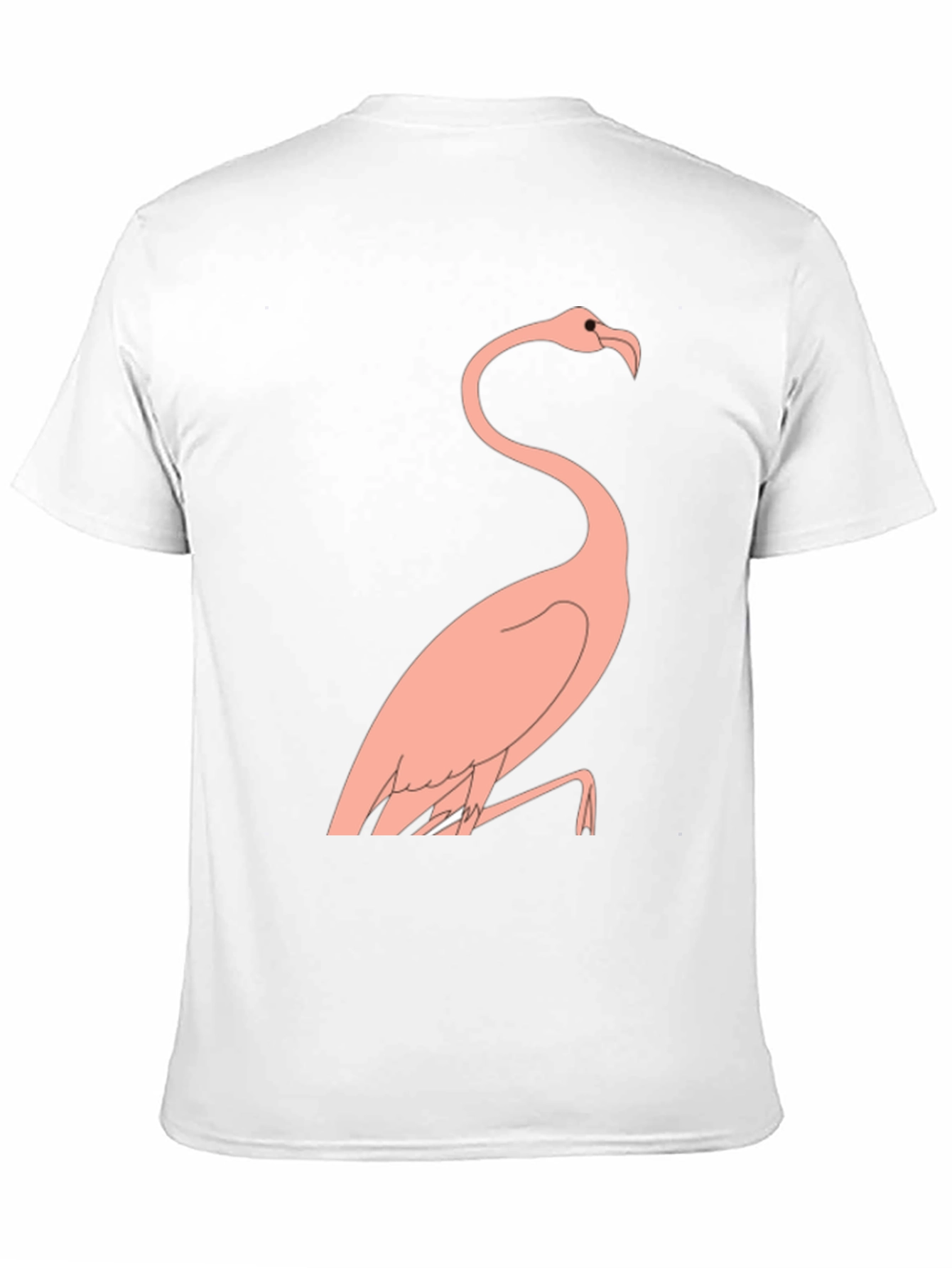 Mens Black T-Shirt with Flamingo Design