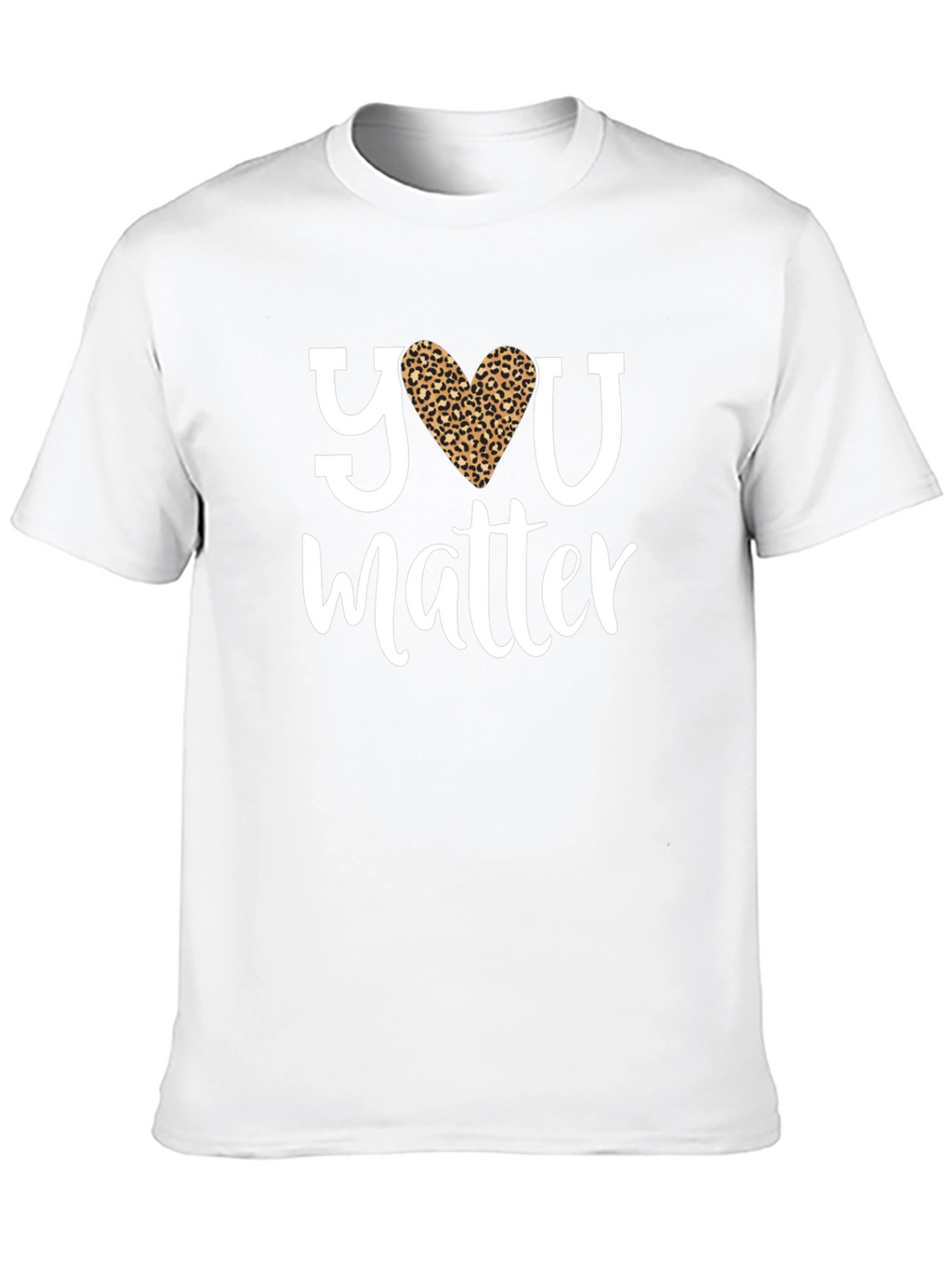 You Matter Leopard Heart Graphic Tee