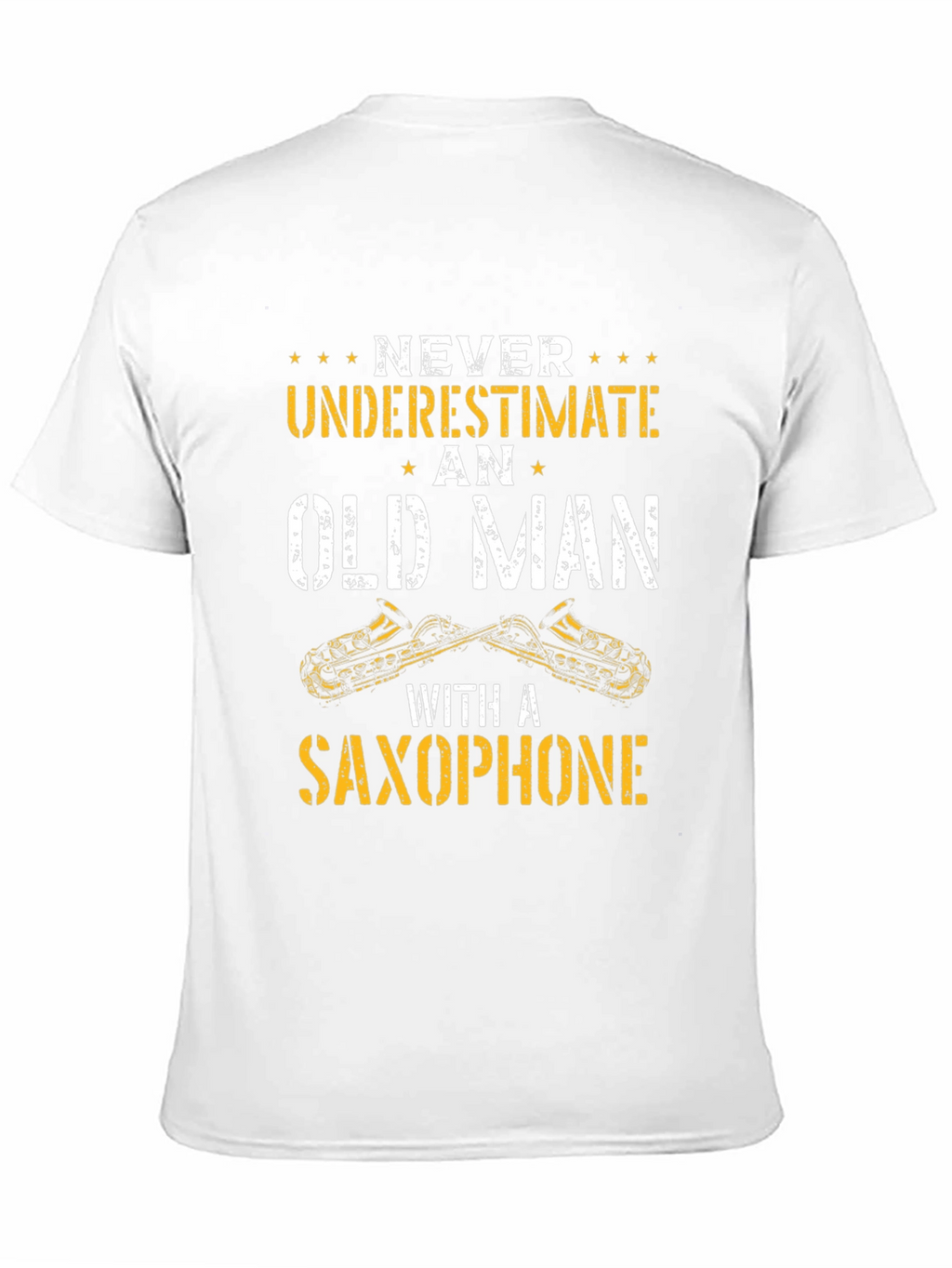 Never Underestimate Old Man Saxophone T-Shirt