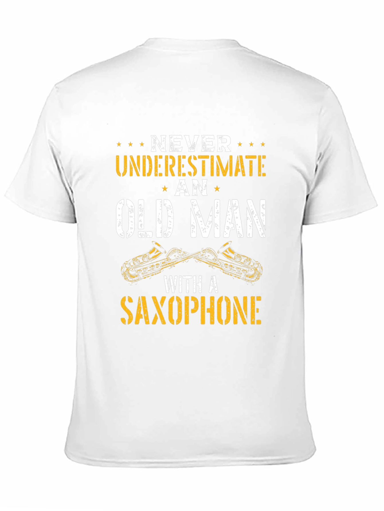 Never Underestimate Old Man Saxophone T-Shirt