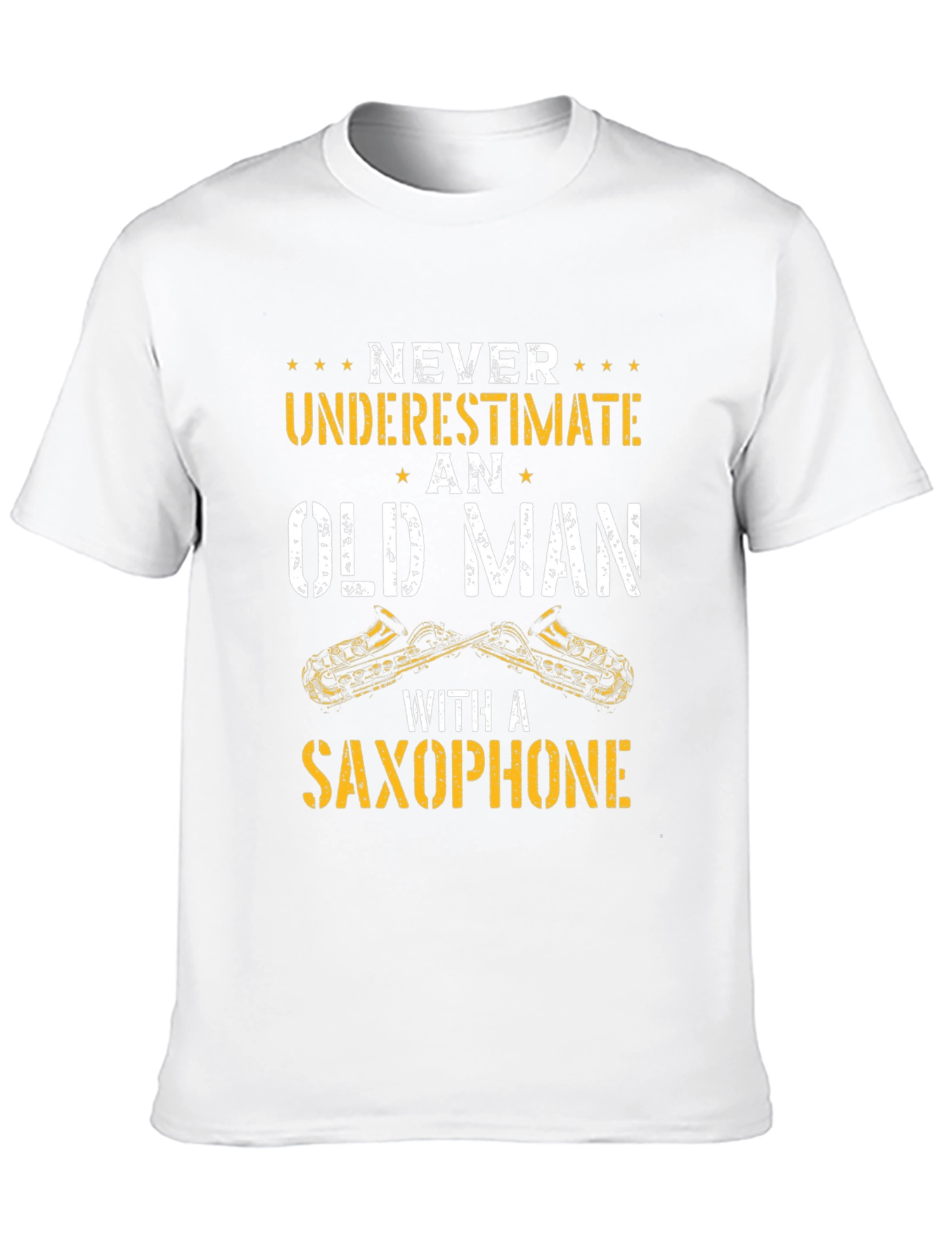 Never Underestimate Old Man Saxophone T-Shirt