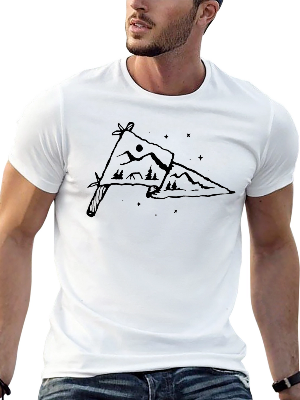 Mountain Knife Graphic T-Shirt - Adventure Ready!