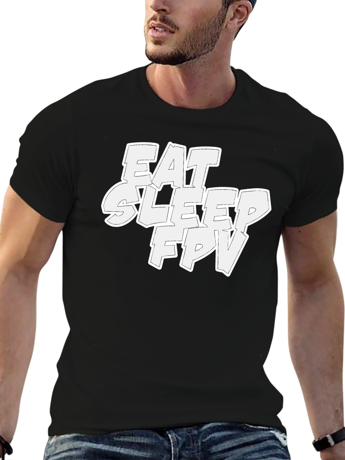 Eat Sleep FPV T-Shirt - Black Graphic Tee