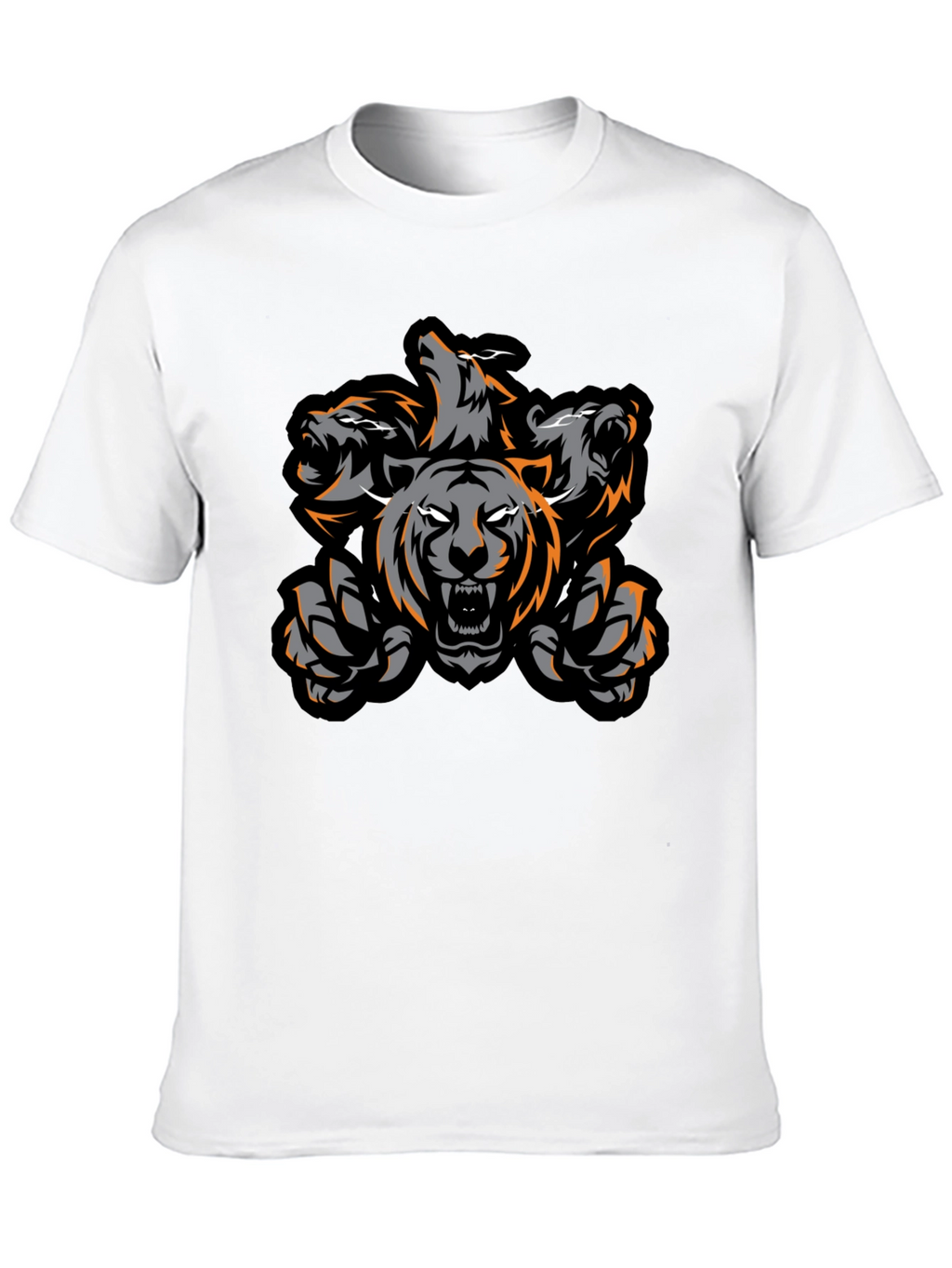 Three-Headed Tiger Graphic Tee - Black