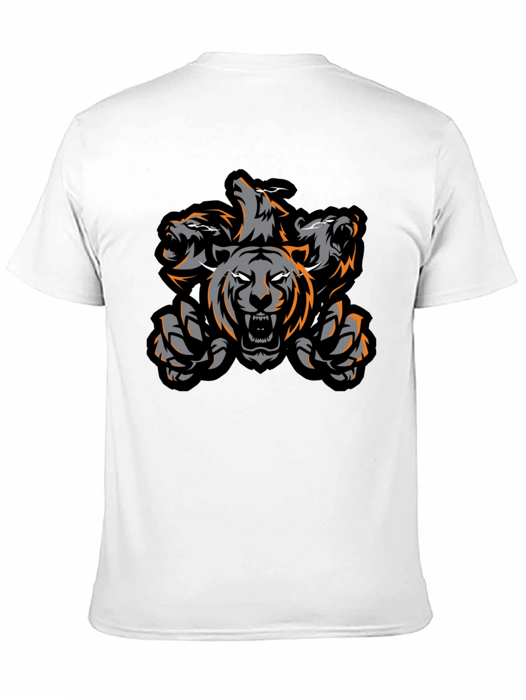 Three-Headed Tiger Graphic Tee - Black