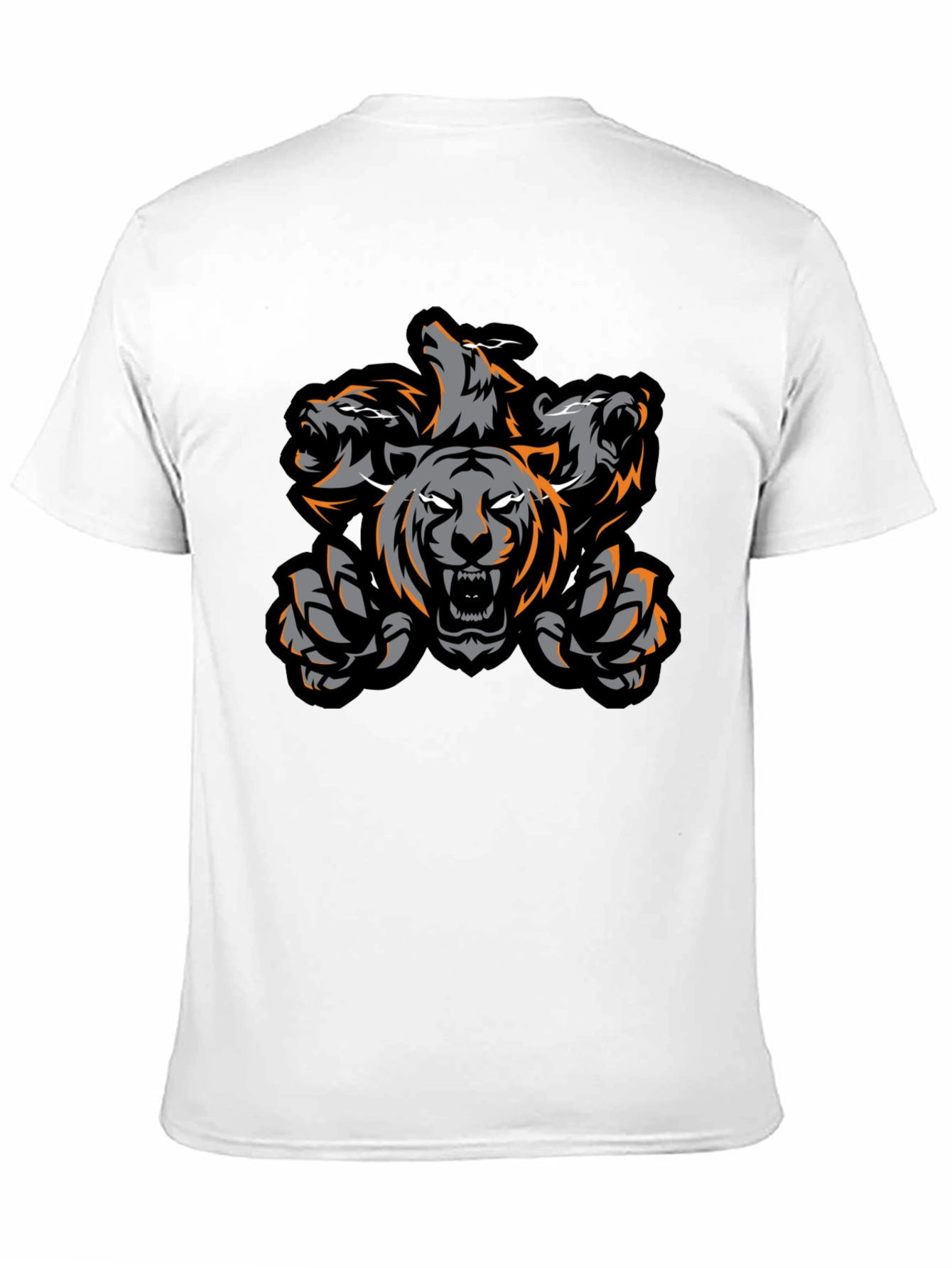 Three-Headed Tiger Graphic Tee - Black
