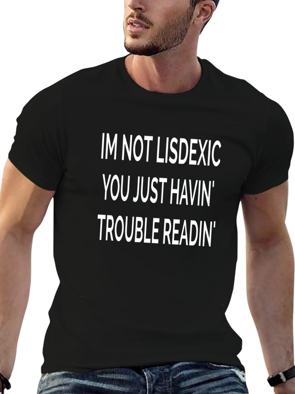 Funny Dyslexia T-Shirt: Trouble Readin Tee