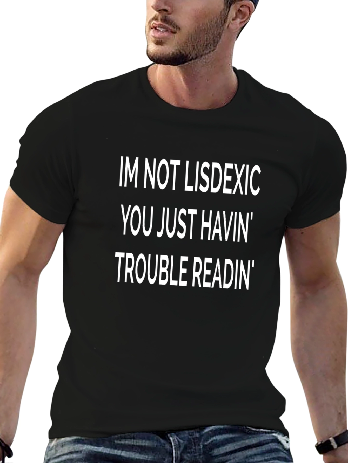 Funny Dyslexia T-Shirt: Trouble Readin Tee