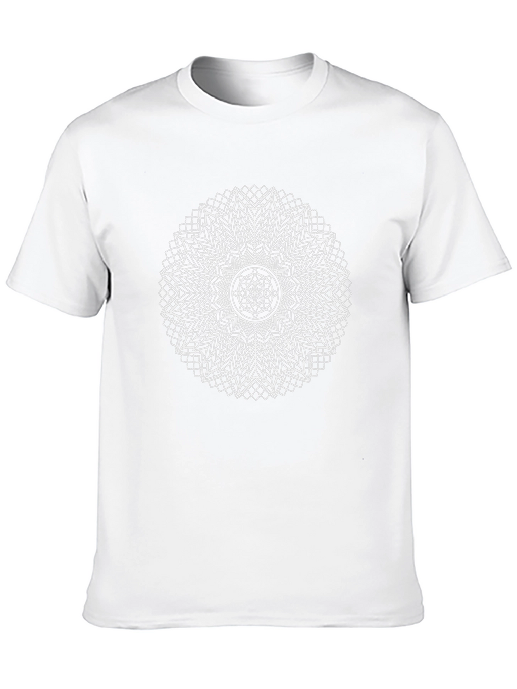 Geometric Mandala Graphic T-Shirt - Black