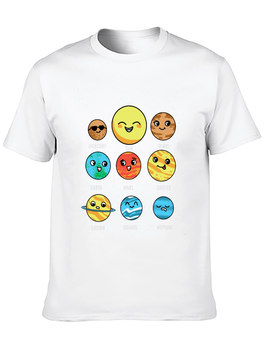 Planets Graphic Tee - Cute Solar System Shirt