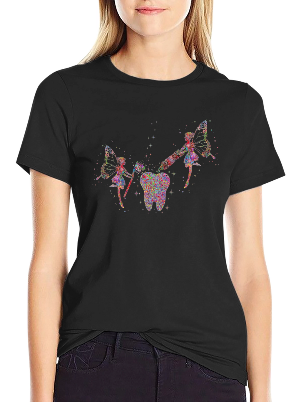 Tooth Fairy Graphic T-Shirt - Unique Dental Art Tee