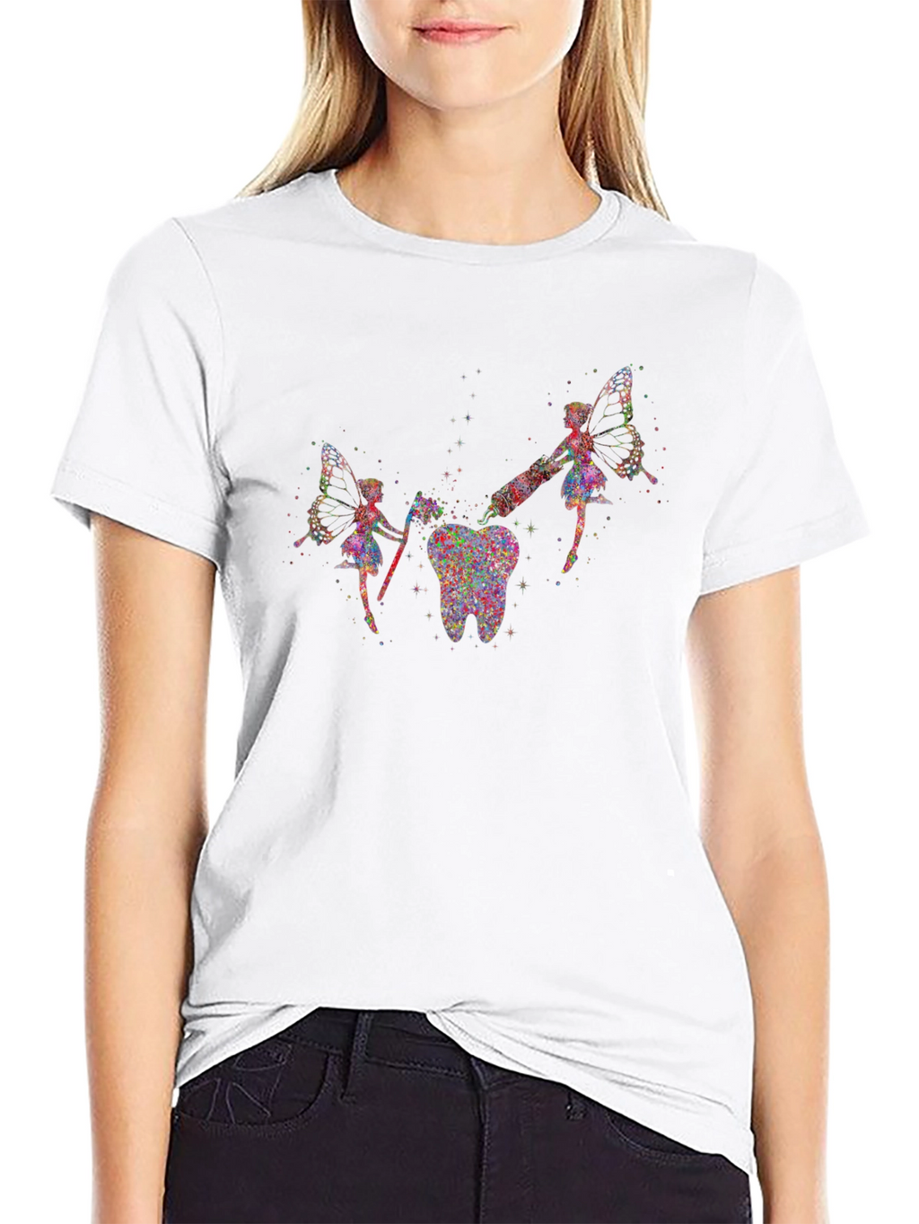 Tooth Fairy Graphic T-Shirt - Unique Dental Art Tee