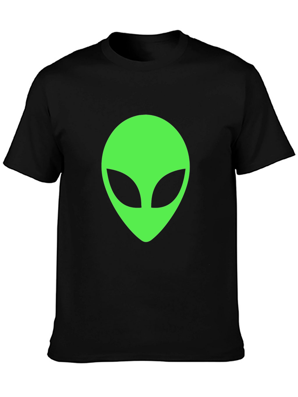 Alien Head Graphic T-Shirt - Classic Black