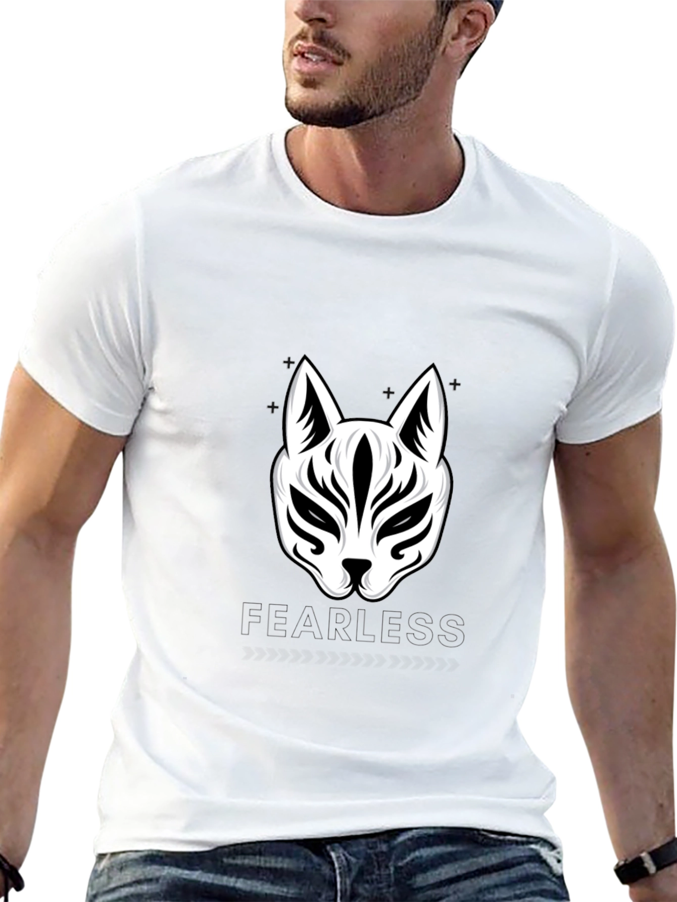 Fearless Fox Mask Graphic Tee - Stylish Urban Wear