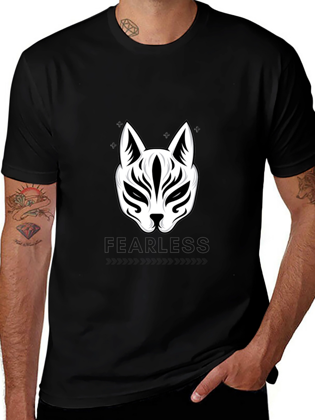 Fearless Fox Mask Graphic Tee - Stylish Urban Wear