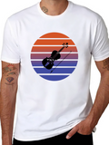 Retro Sunset Violin T-Shirt