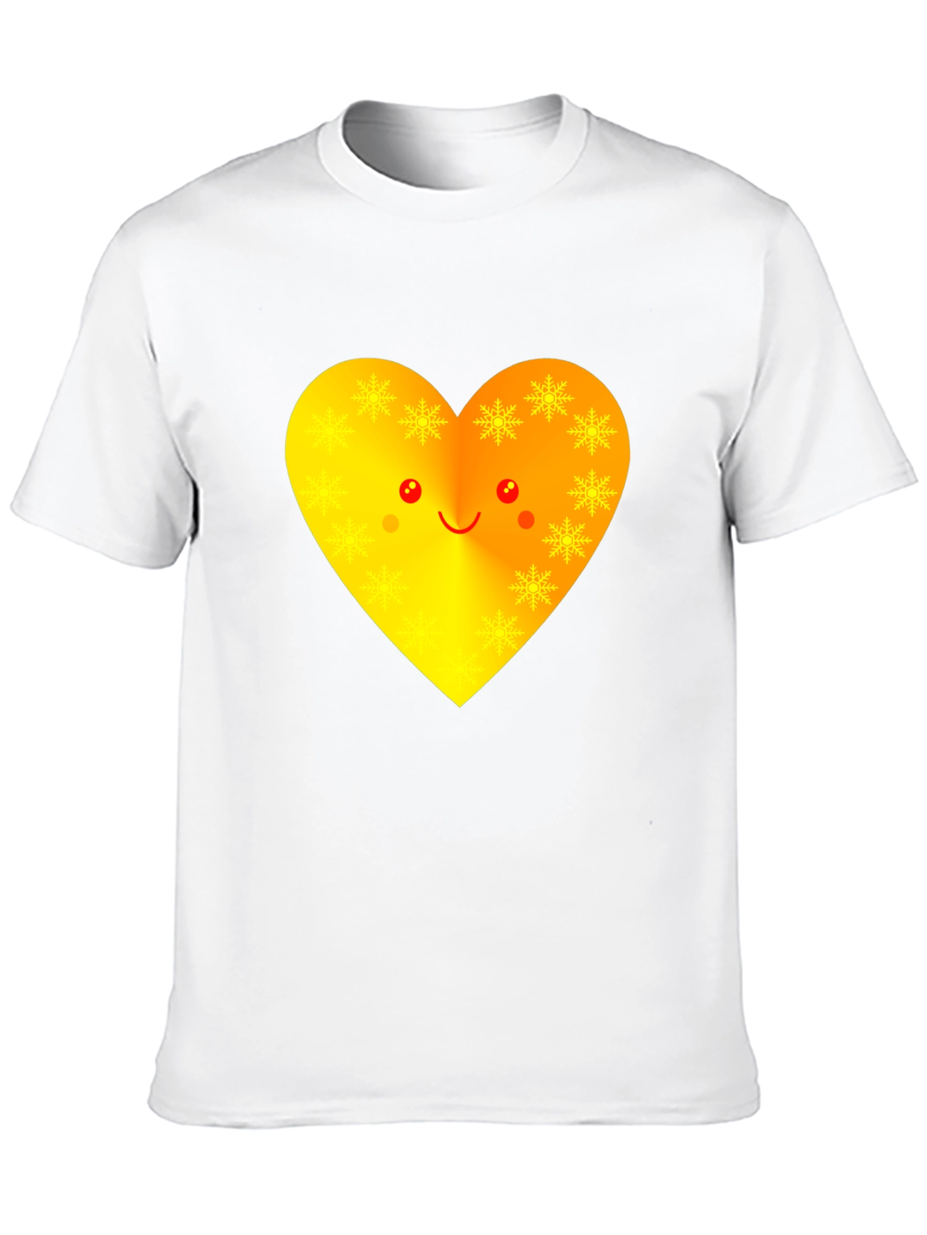 Heart Face Graphic Tee - Black Unisex T-Shirt