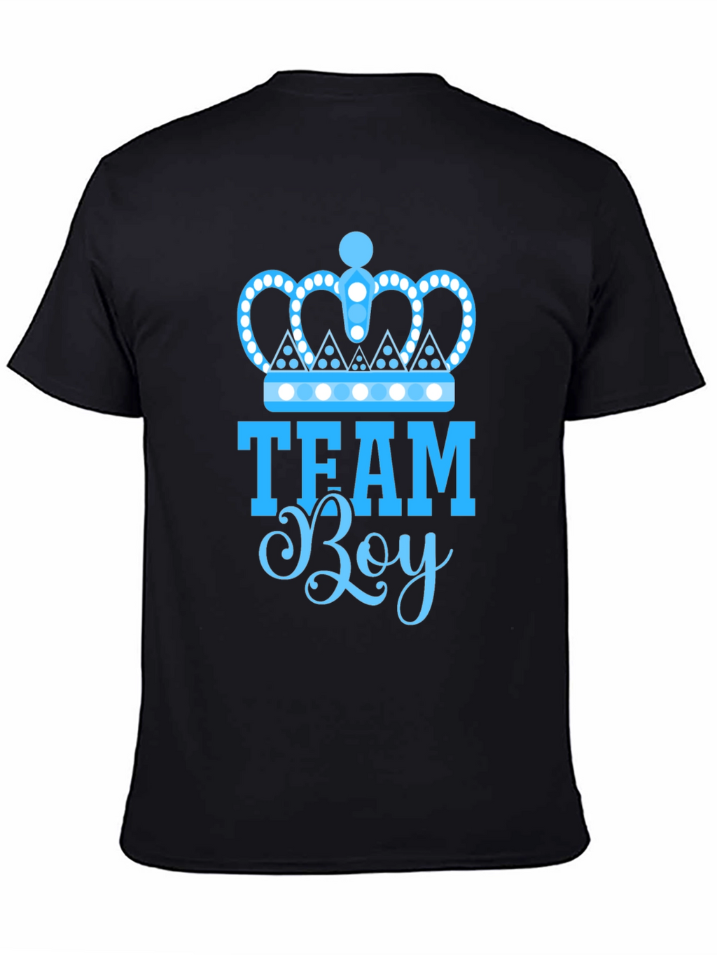Team Boy Gender Reveal T-Shirt - Black