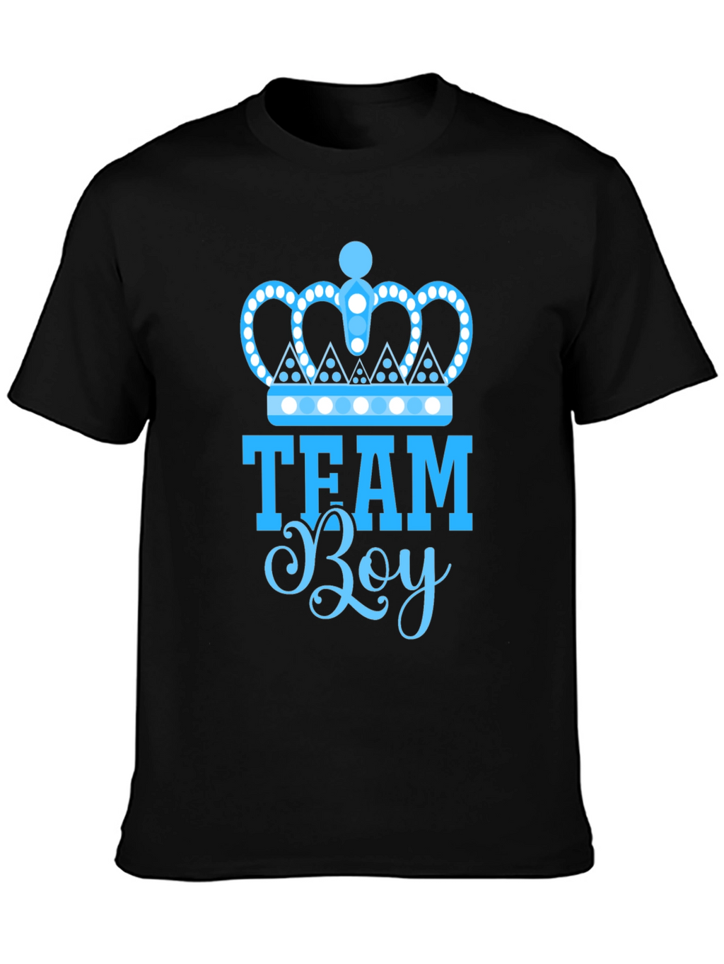 Team Boy Gender Reveal T-Shirt - Black