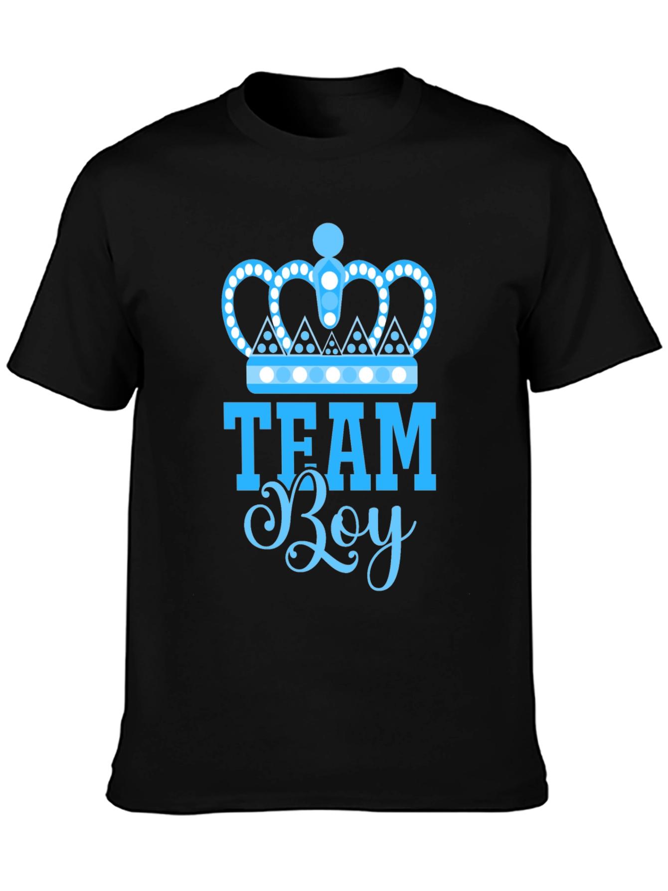 Team Boy Gender Reveal T-Shirt - Black