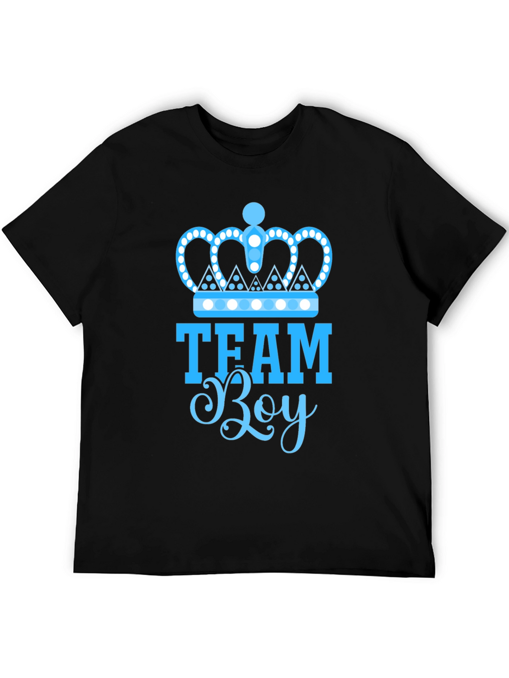 Team Boy Gender Reveal T-Shirt - Black