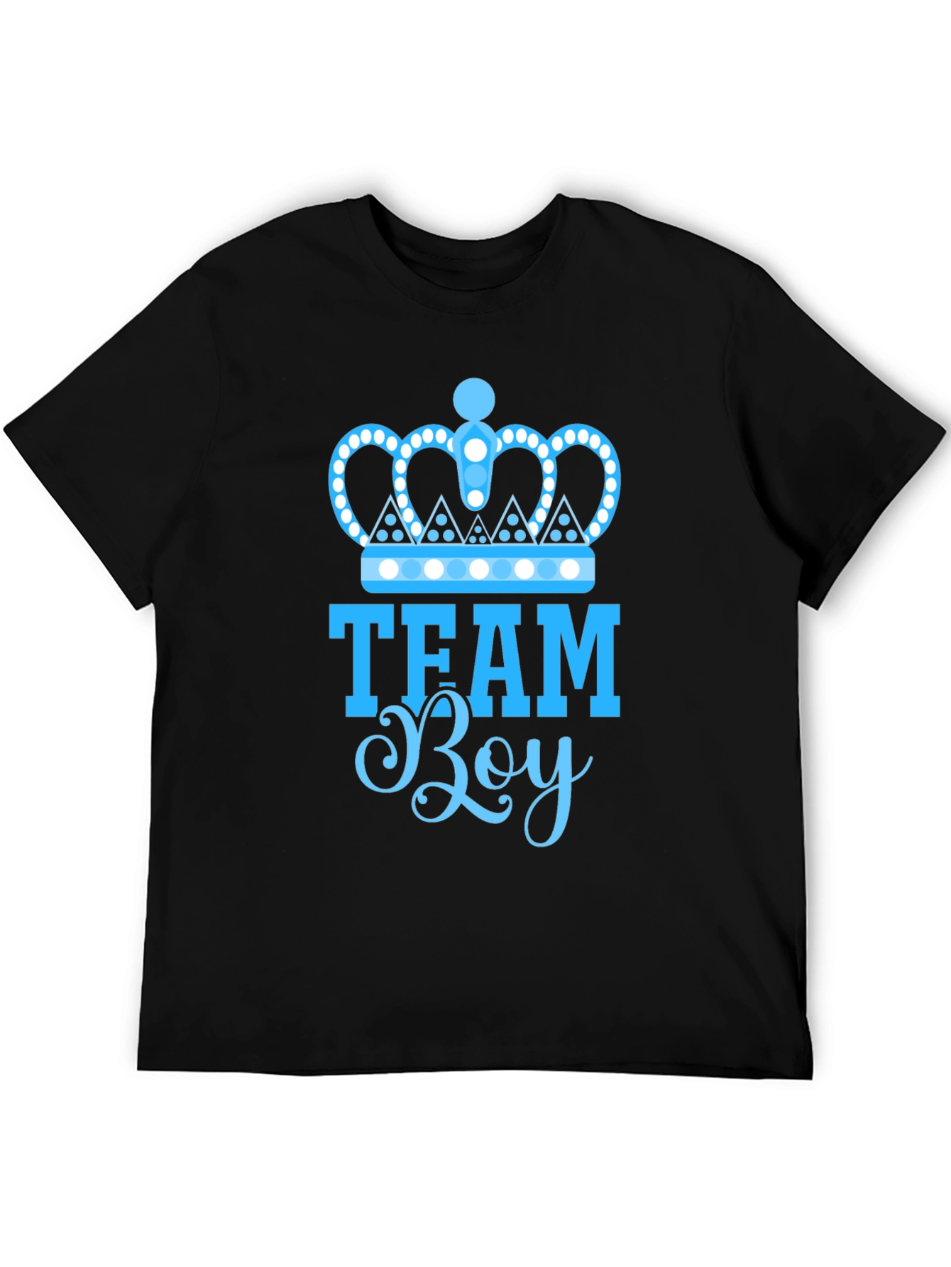 Team Boy Gender Reveal T-Shirt - Black