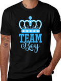 Team Boy Gender Reveal T-Shirt - Black