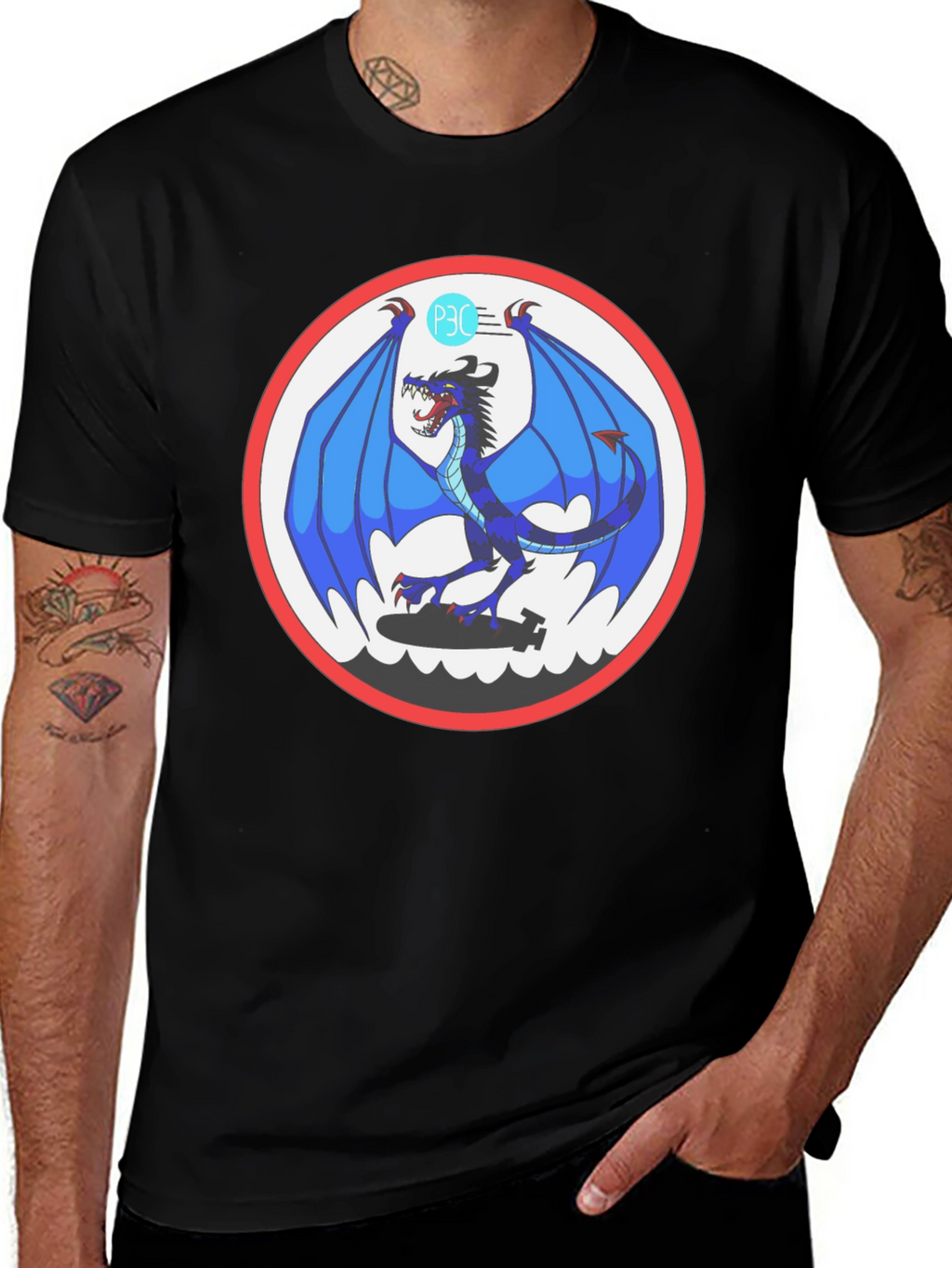 Dragon Circle Graphic T-Shirt