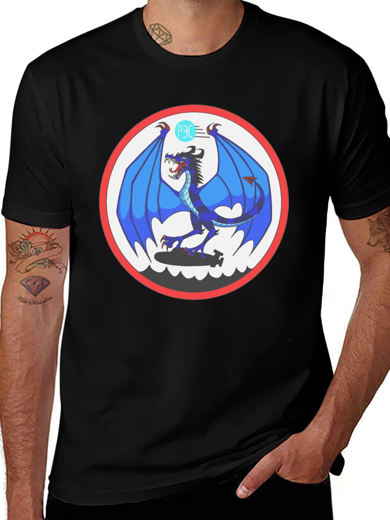 Dragon Circle Graphic T-Shirt