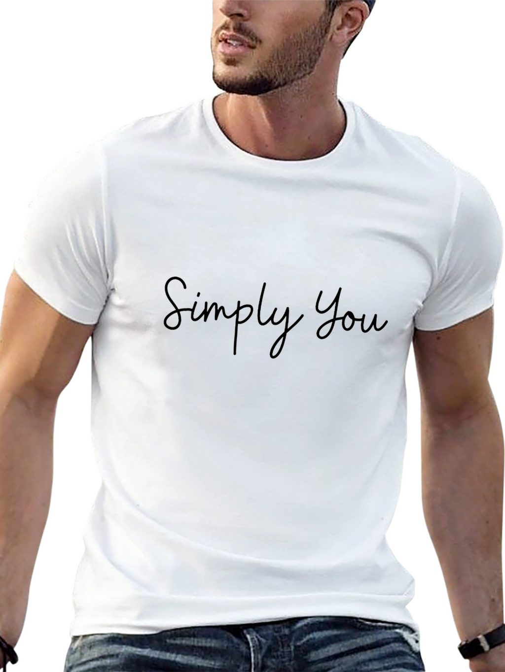 Simply You Black T-Shirt - Stylish Casual Wear