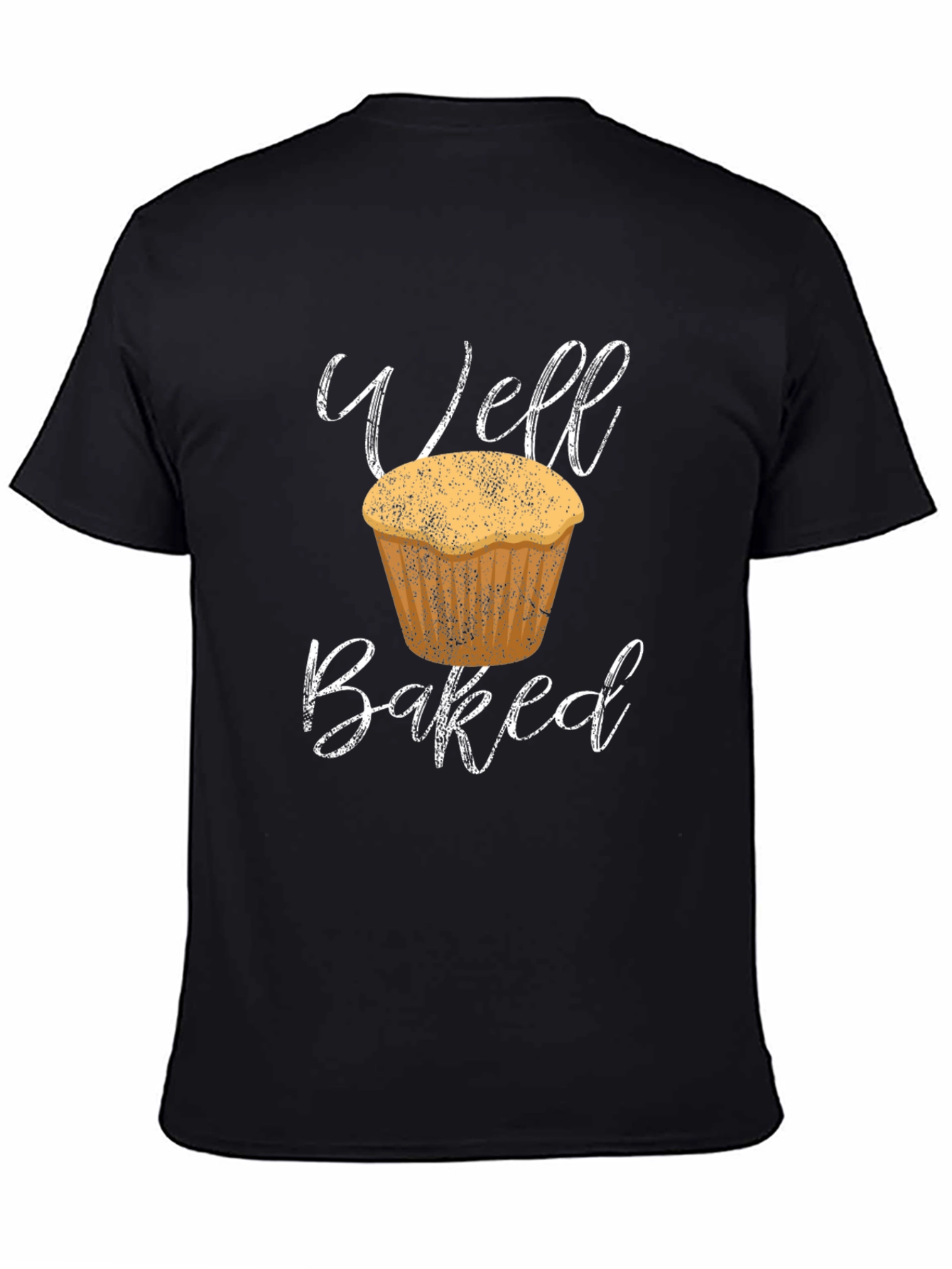 Well Baked Muffin T-Shirt - Black Cotton Tee