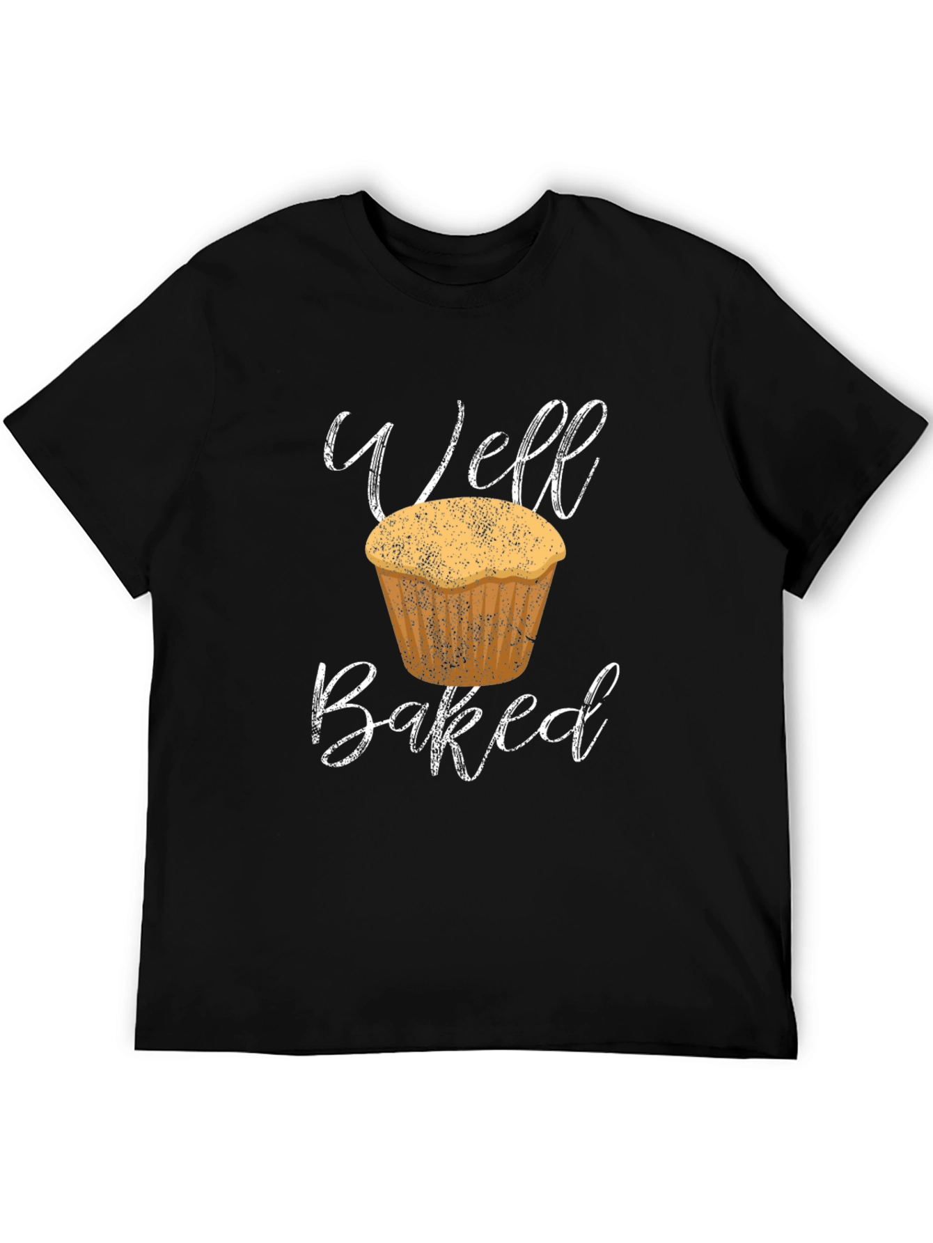 Well Baked Muffin T-Shirt - Black Cotton Tee
