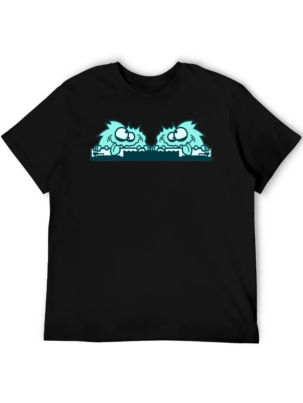Monster Peekaboo Graphic Tee - Black