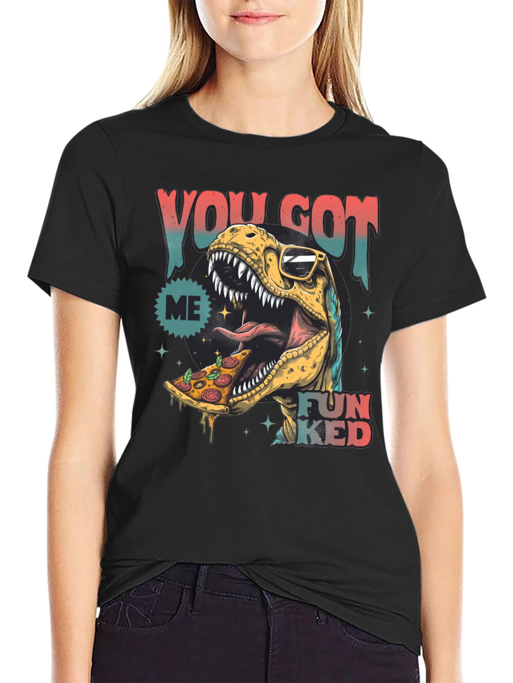 Dino Pizza T-Shirt - You Got Me Funked