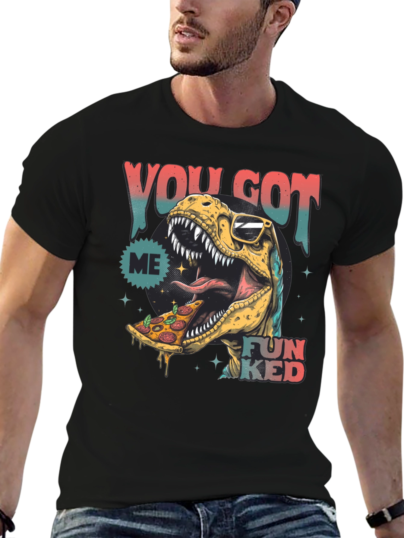 Dino Pizza T-Shirt - You Got Me Funked