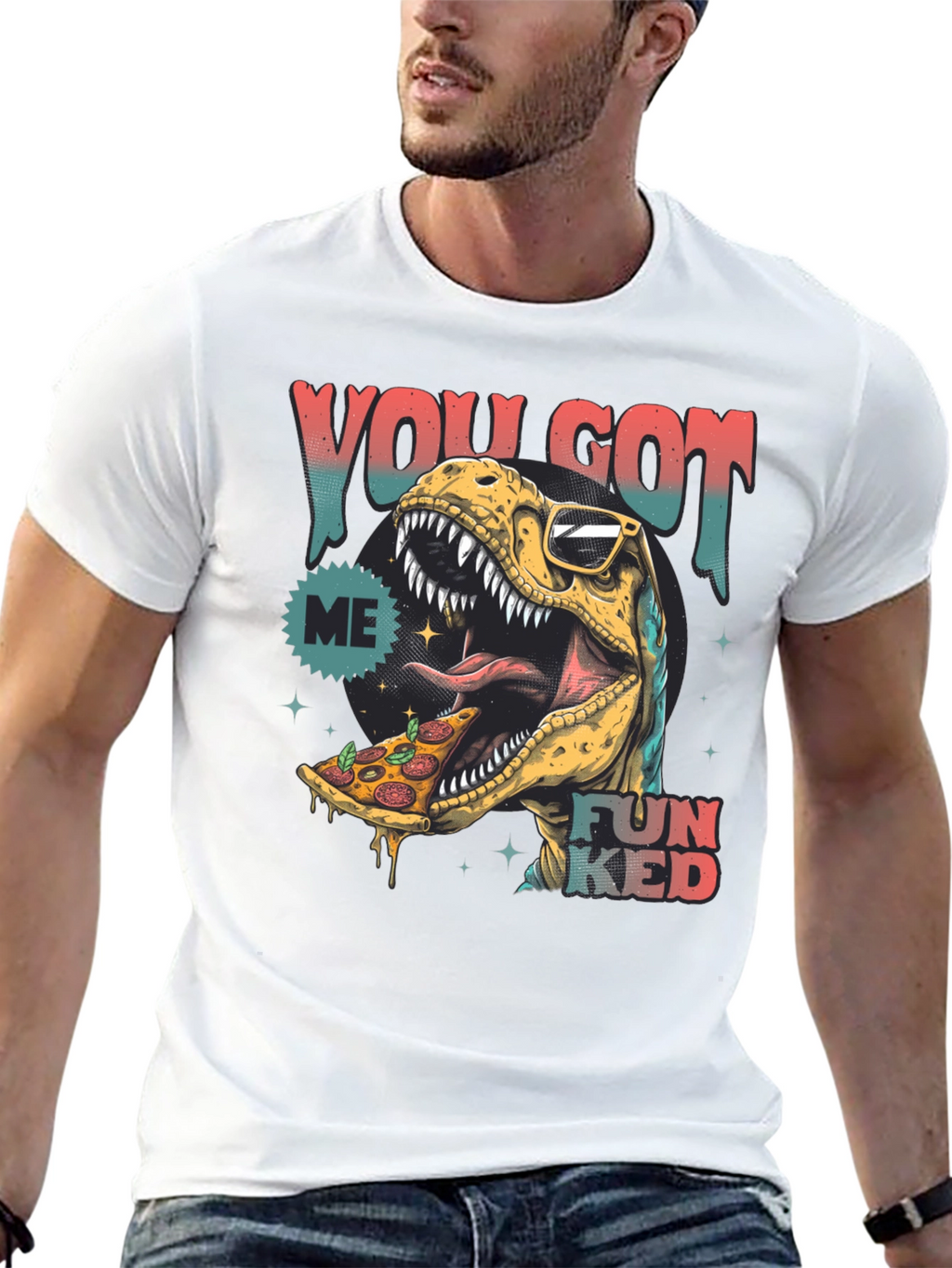 Dino Pizza T-Shirt - You Got Me Funked