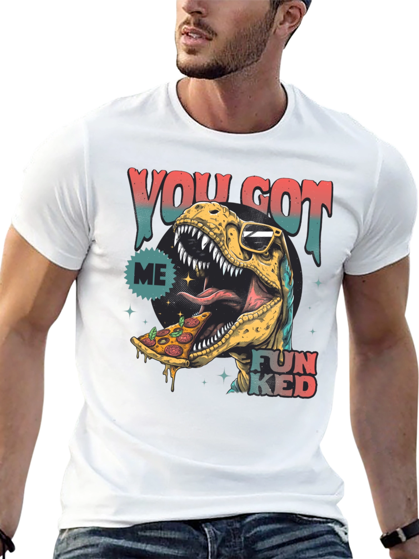 Dino Pizza T-Shirt - You Got Me Funked