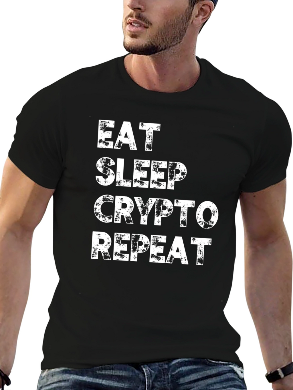 Eat Sleep Crypto Repeat Black T-Shirt