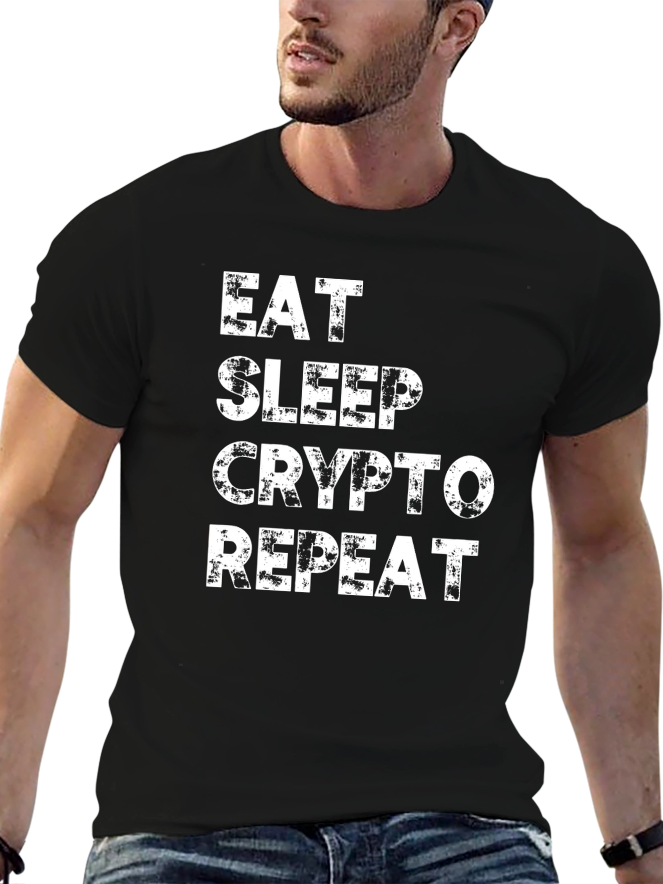 Eat Sleep Crypto Repeat Black T-Shirt