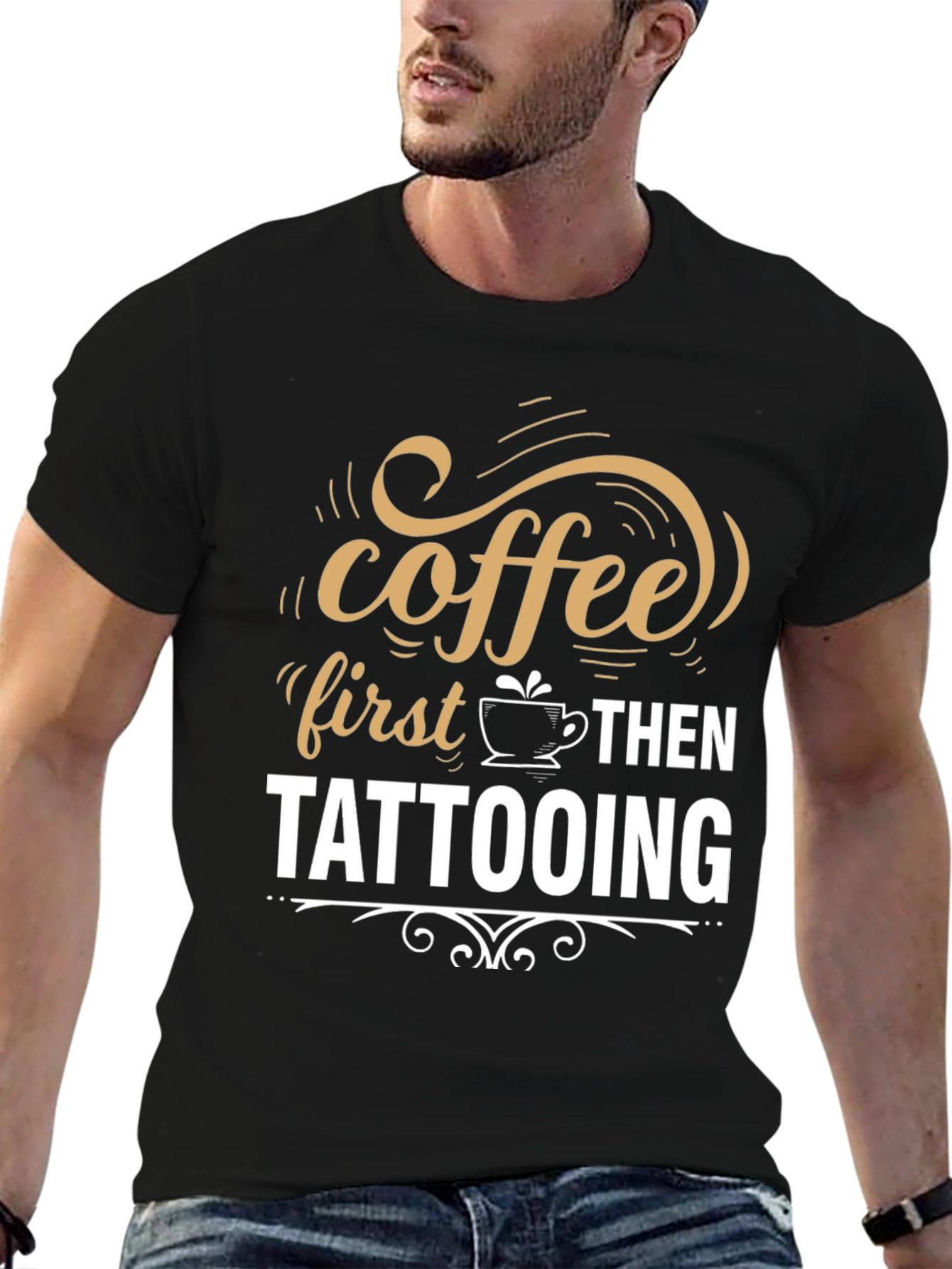 Coffee First Then Tattooing Graphic T-Shirt