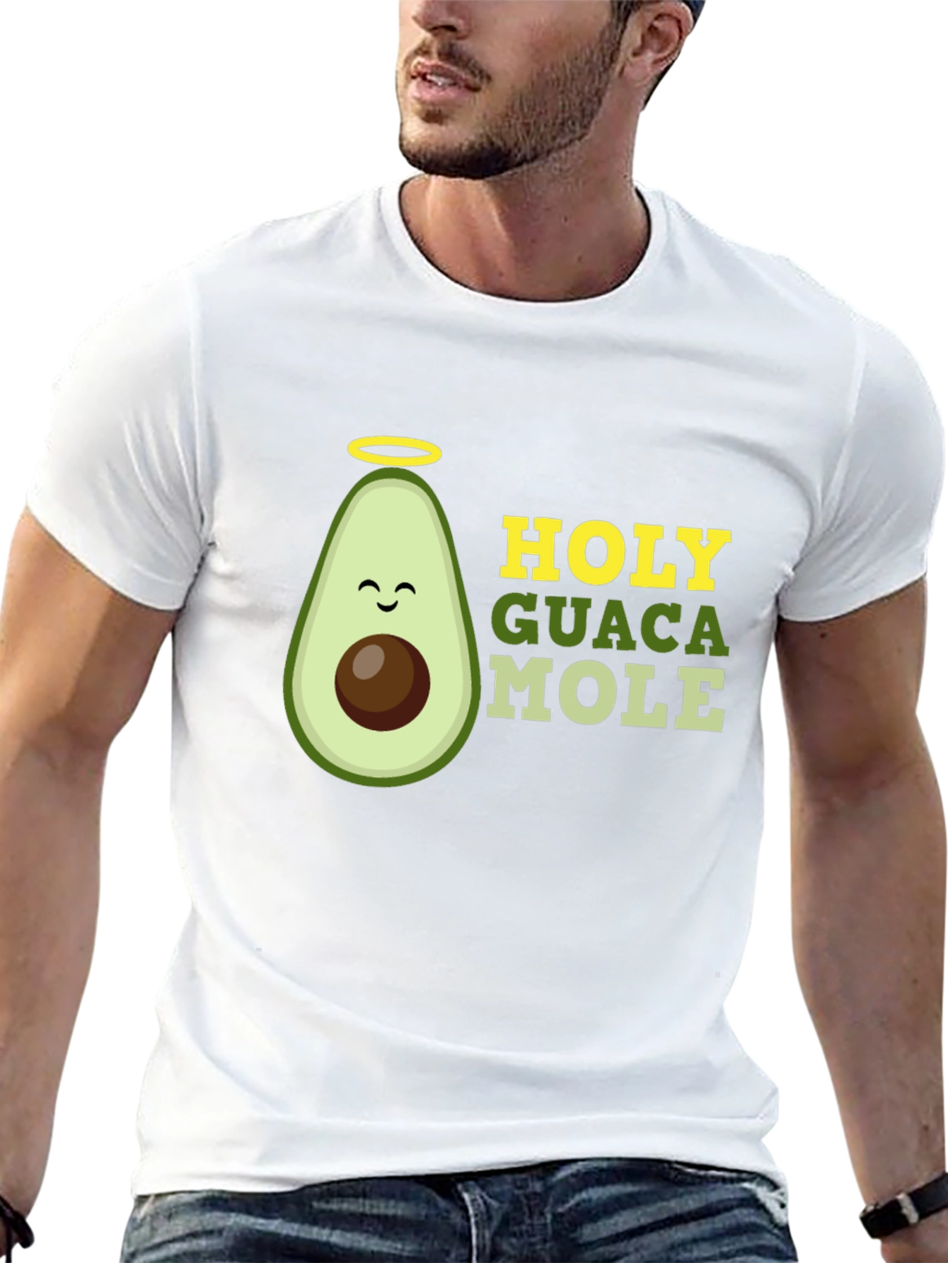 Holy Guacamole Graphic T-Shirt - Funny Avocado Tee