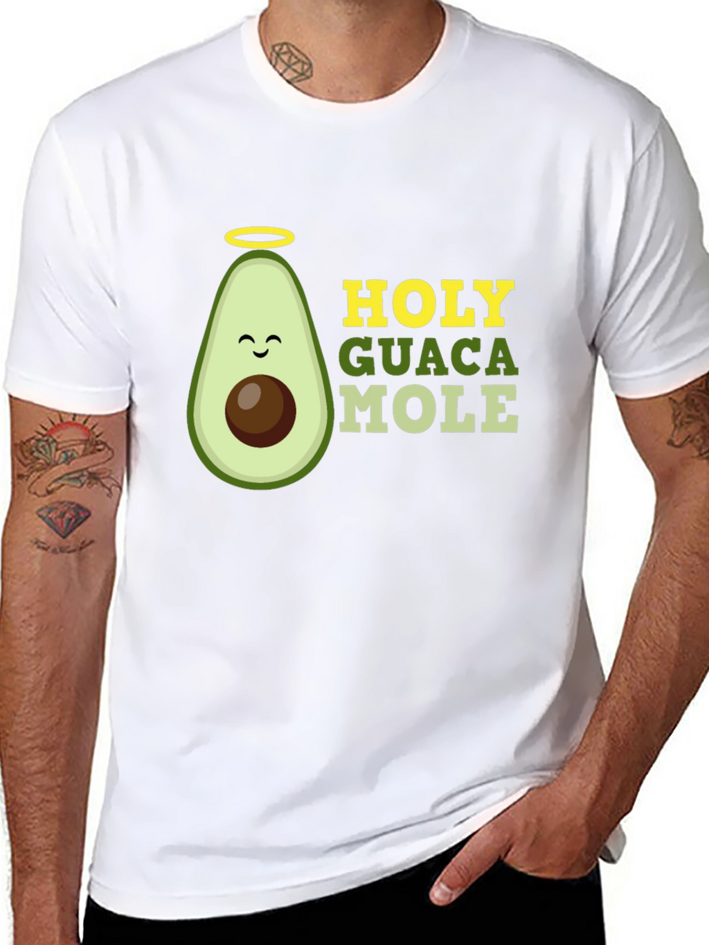 Holy Guacamole Graphic T-Shirt - Funny Avocado Tee