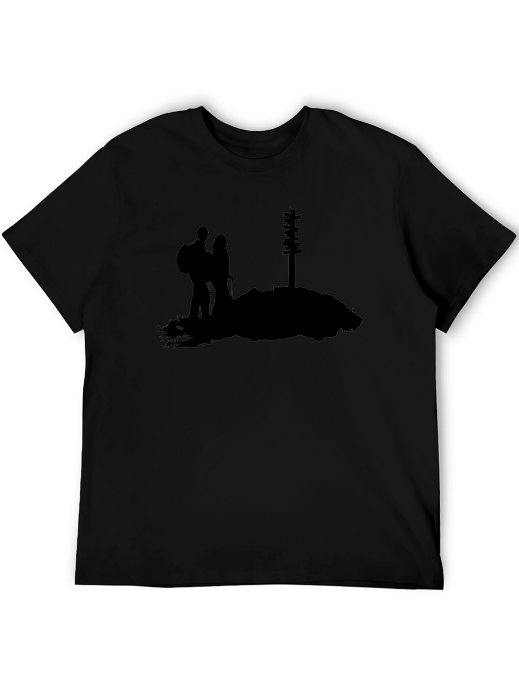 Hiking Couple Graphic Tee - Mountain Adventure Shirt
