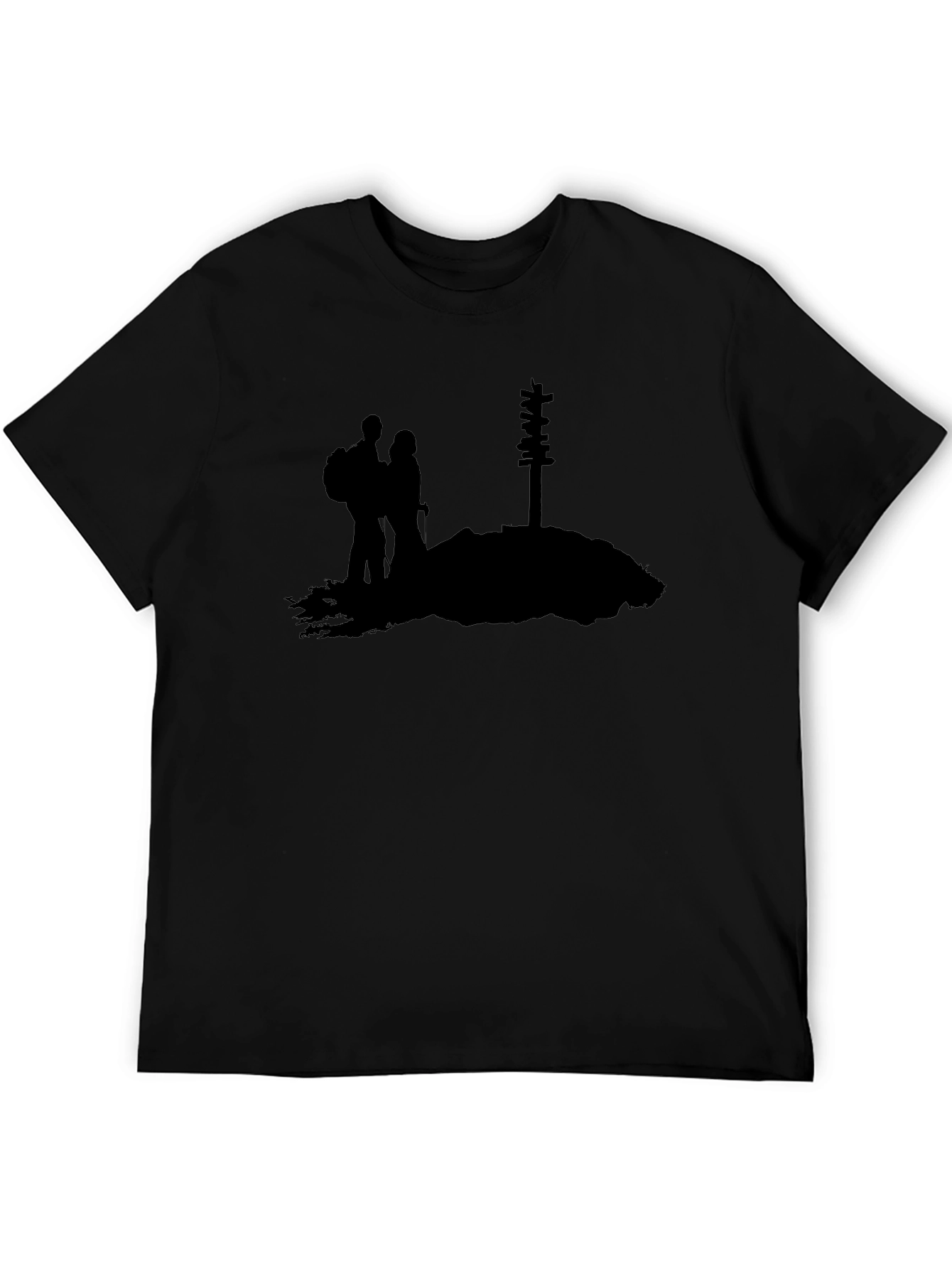 Hiking Couple Graphic Tee - Mountain Adventure Shirt