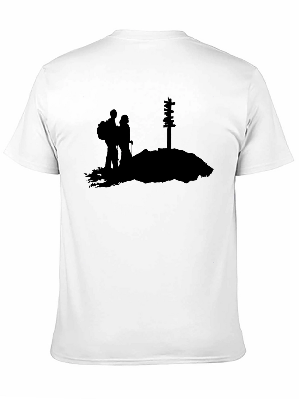 Hiking Couple Graphic Tee - Mountain Adventure Shirt