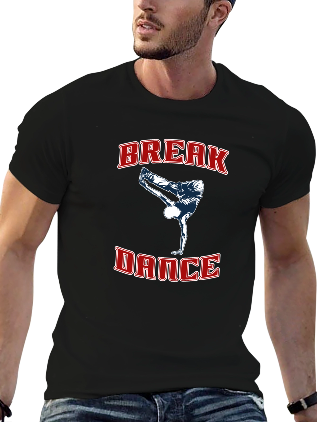Break Dance Graphic T-Shirt - Stylish Mens Tee