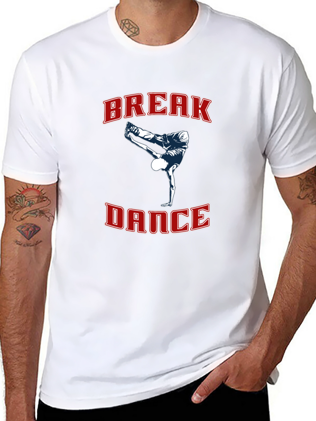 Break Dance Graphic T-Shirt - Stylish Mens Tee